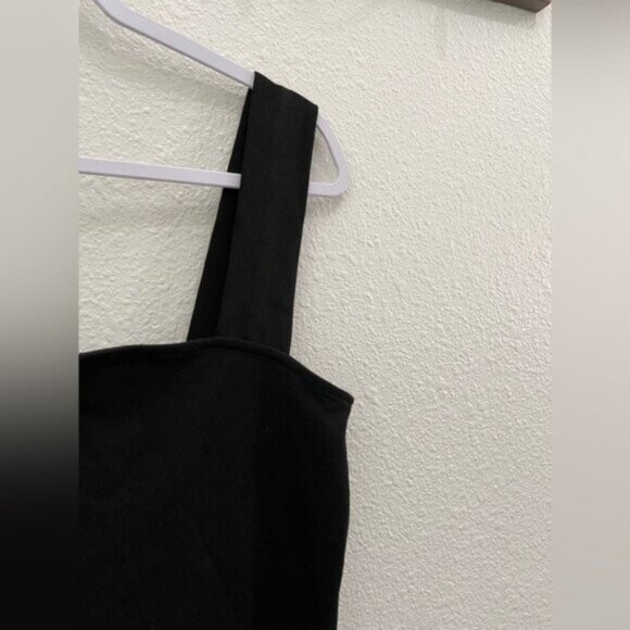 New Urban Outfitters 90’s Square Neck Mini Dress Feminine Y2K Ponte Knit Stretch - Picture 3 of 8